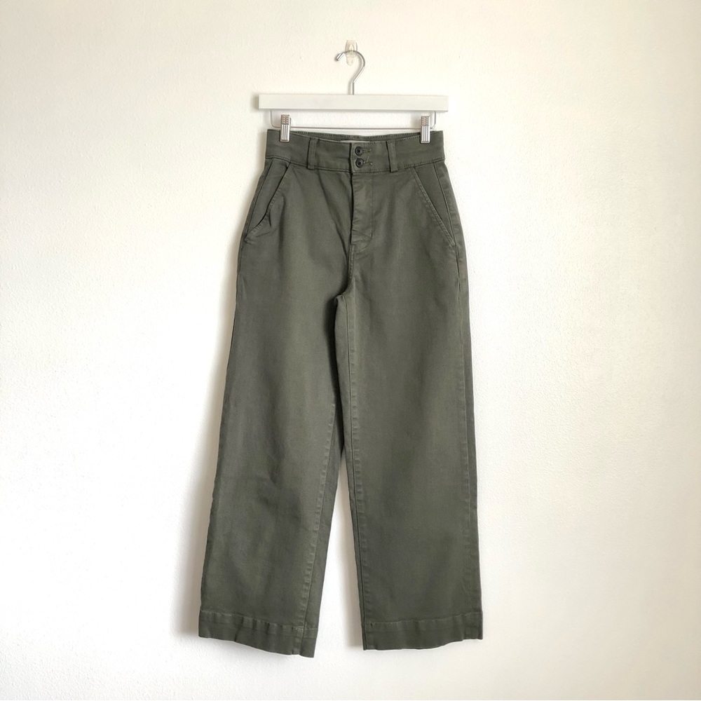 Everlane Olive Straight Leg Pants